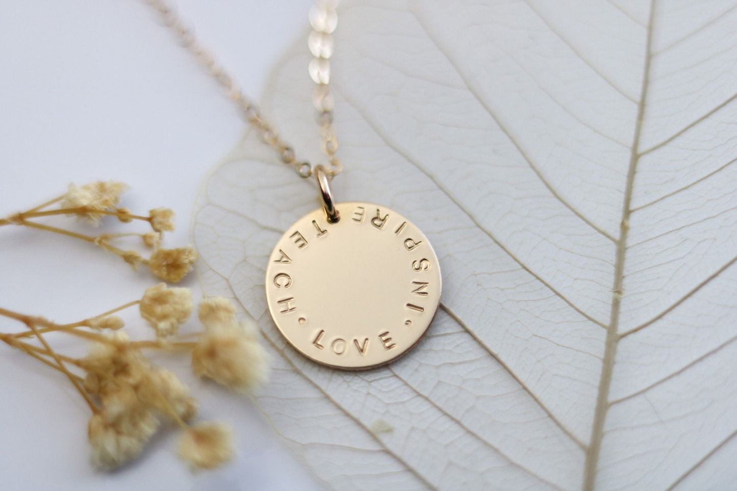 Teach, Love, Inspire Necklace - TickleBugJewelry