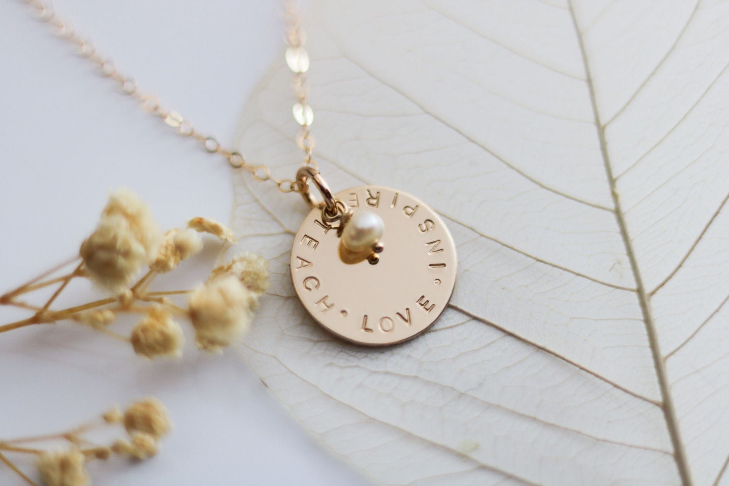 Teach, Love, Inspire Necklace - TickleBugJewelry
